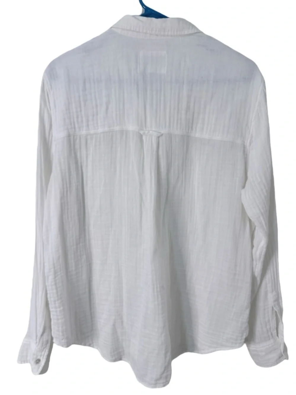 Rails Ellis Organic Cotton Gauze Button Up Shirt White Long Sleeve Women’s L - Picture 8 of 10